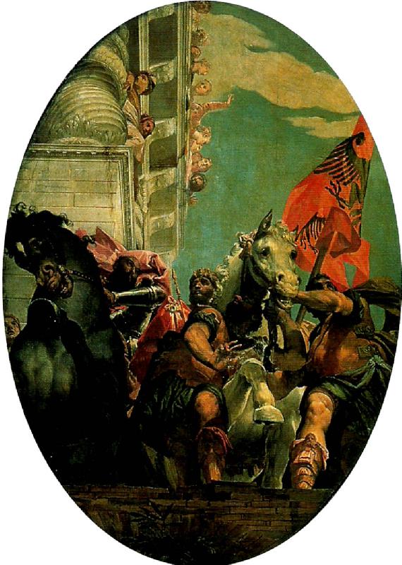 Paolo  Veronese triumph of mordechai oil painting image